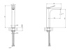 Смесители Смеситель для раковины, высокий, без донного клапана, хром
