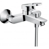 Смесители HG Logis Смеситель для ванны, настенный, излив 194мм, переключатель вакумный, цвет: хром