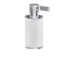 Аксессуары для ванной Дозатор для жидкого мыла настольный, цвет белый/никель шлифованный