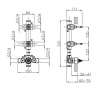 Смесители Встраиваемая часть термостатического смесителя 3/4 с двумя запорными вентилями