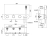 Смесители Внешняя часть термостатического смесителя для душа-ванны на 4 потребителя