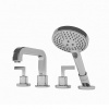 Смесители Смеситель на борт ванны, на 4 отверстия, с ручным душем, цвет хром