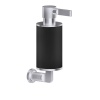 Аксессуары для ванной Дозатор для жидкого мыла настенный, цвет: черный/Finox Brushed Nickel