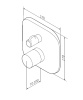 Смесители Смеситель для душа встраиваемый с термостатом, хром