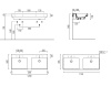Раковины Раковина двойная накладная/подвесная 500x1200 мм