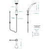 Душевая программа Bagatelle pierre noire Ручной душ, 1 отв., цвет: хром