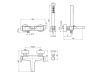 Смесители Смеситель внешнего монтажа на ванну с душевым комплектом