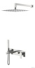 Смесители Смеситель встроенный + верхний+ ручной душ Brushed Nickel