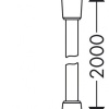 Комплектующие Шланг для душа, длина 2000 мм, хром