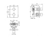 Смесители Смеситель для душа термостатический с запорным вентилем