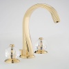 Смесители Смеситель для раковины на 3 отверстия, с донным клапаном, цвет полированное золото
