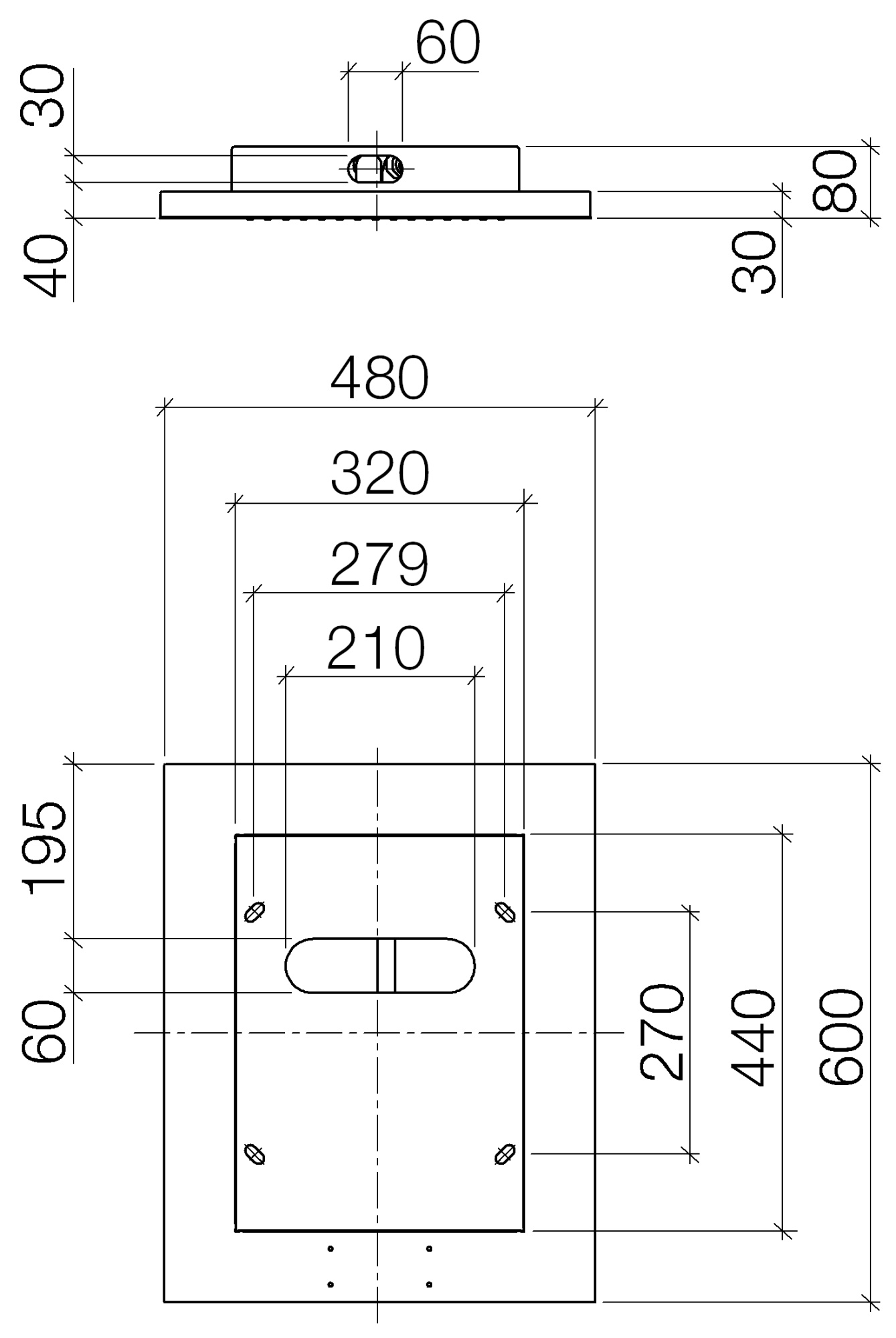 Душевая программа Верхний душ Big Rain потолочный, 2 режима работы, полированная сталь 