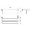 Аксессуары для ванной BauCosmopolitan 40462001 - Держатель для полотенца | полка 51*22 см (хром)
