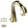 Смесители Смеситель для раковины, 3 отв., цвет: золото/прозрачный хрусталь с золотым декором