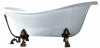 Ванны Ванна белая 170х80 см на ножках бронза