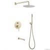 Душевая программа Душевая система скрытого монтажа с изливом, золото матовое