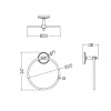 Аксессуары для ванной кольцо полотенцедержатель настенный, держатель цвет бронза/белый