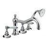 Смесители Смеситель для ванны на 4 отверстия, излив 246 мм, ручной душ, ручки PETIT M. BLANC