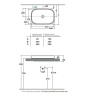 Раковины Раковина-чаша накладная или встраиваемая сверху 60х40х15 см, без перелива