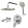 Душевая программа Набор: смеситель для верхнего душа, верхний душ 250 мм, держатель для верхнего душа, душевой набор
