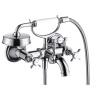 Смесители Смеситель для ванны (2 ручки) с душевым комплектом, цвет хром