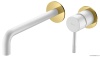 Смесители Смеситель для умывальника из стены, Белый Золото