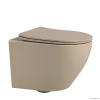 Унитазы Унитаз подвесной бежевый матовый, безободковый