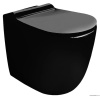 Унитазы Унитаз приставной безободковый черный глянцевый