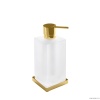 Аксессуары для ванной Дозатор для жидкого мыла настольный, цвет PVD золото матовое/матовое стекло