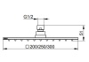 Душевая программа Верхний душ 250х250 мм, квадратный, без держателя