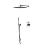 Душевая программа Душевой комплект: смеситель с переключателем, верхний душ 300х300мм с наст держателем, ручной душ с держателем и подводом воды, шланг 1500мм, цвет хром
