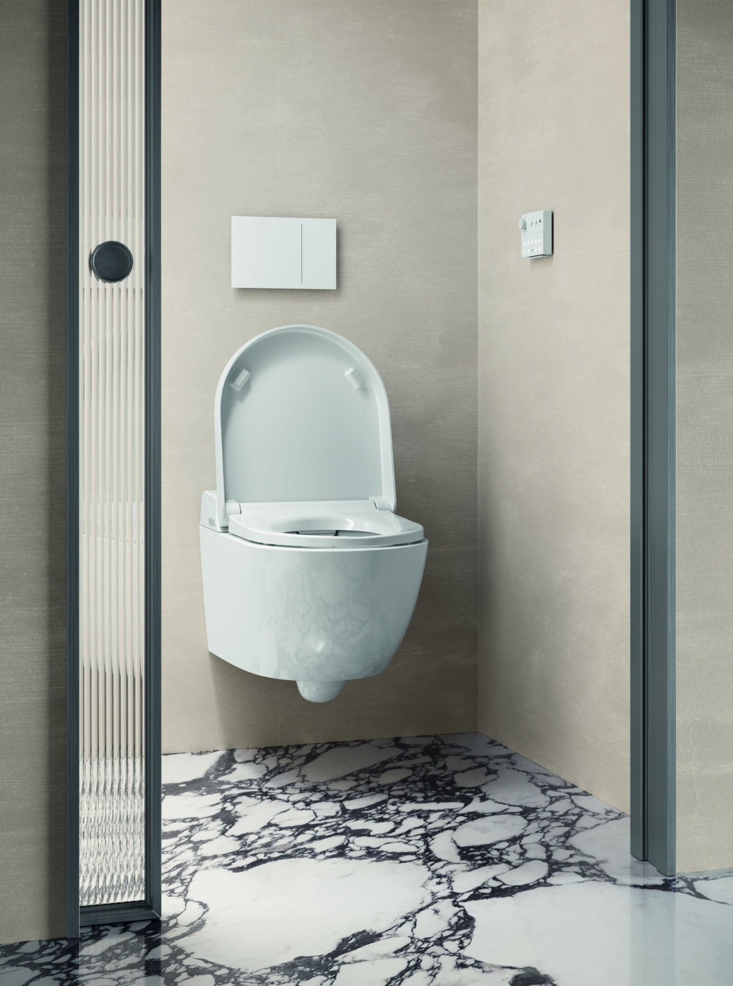 Унитазы-биде Подвесной умный унитаз с модулем электронного биде белый глянцевый