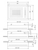 Душевая программа Потолочный душ Dream 504х354 мм с 2 режимами работы, с подсветкой, сталь