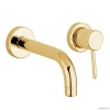 Смесители Смеситель для раковины из стены излив 200 мм, золото