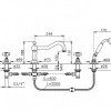 Смесители Смеситель для ванны на 4 отверстия, излив 246 мм, ручной душ, ручки DAMES ANGLAISES