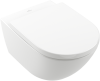 Унитазы Унитаз подвесной, безободковый, смыв Tornado, сиденье в комплекте SoftClosing, цвет альпийский белый