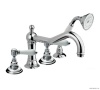Смесители Смеситель для ванны на 4 отверстия, излив 246 мм, ручной душ, ручки PETIT M. BLANC