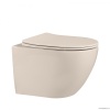 Унитазы Унитаз подвесной бежевый матовый, безободковый