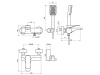 Смесители Смеситель внешнего монтажа на ванну с душевым комплектом