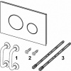 Системы инсталляции панель смыва унитаза TECEloop для системы двойного смыва, стекло черное, клавиши позолоченные