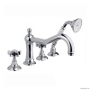 Смесители Смеситель для ванны на 4 отверстия, излив 246 мм, ручной душ, ручки DAMES ANGLAISES