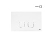 Системы инсталляции Панель механическая двойная PLAIN, пластик, белая