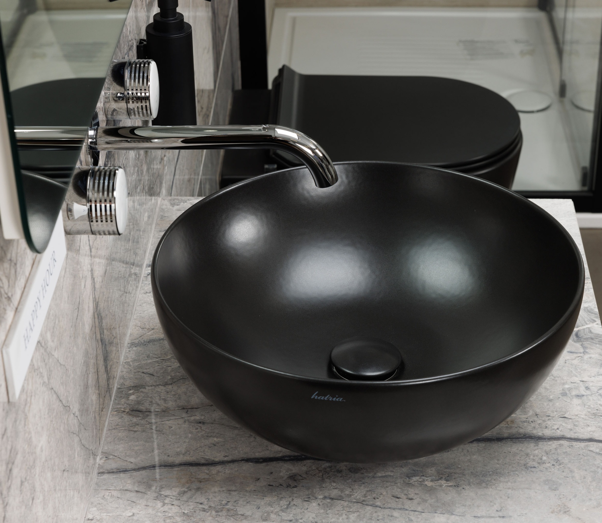 Раковины Раковина накладная, без отверстий для смесителя, 02 черный матовый