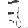 Душевая программа Душевая система скрытого монтажа с изливом, термостат, черная матовая