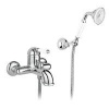 Смесители Смеситель для ванны настенный, с переключателем ванна/душ, с ручным душем на держателе, ручка PETIT M. BLANC