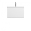 Мебель для ванной База под раковину, подвесная, 60 см, 1 ящик push-to-open, цвет: белый, глянец