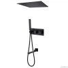 Душевая программа Душевая система скрытого монтажа с изливом, термостат, черная матовая