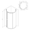 Душевые кабины и ограждения Душевое ограждение Like Round 95x95,  стекло прозрачное, профиль хром глянцевый
