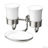Аксессуары для ванной Держатель с мыльницей и стаканами для зубных щёток