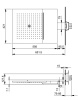 Душевая программа Верхний душ 651,5х421 мм с 3 режимами работы, сталь